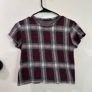 Brandy Melville Plaid Crop Top